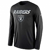 Oakland Raiders Nike Black Legend Staff Practice Long Sleeves Performance WEM T-Shirt,baseball caps,new era cap wholesale,wholesale hats